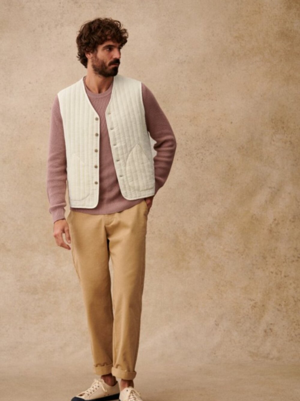 Sezane Octobre Editions Gilet Knox Jacket Vest - Ecru - Cotton - Sézane NWT